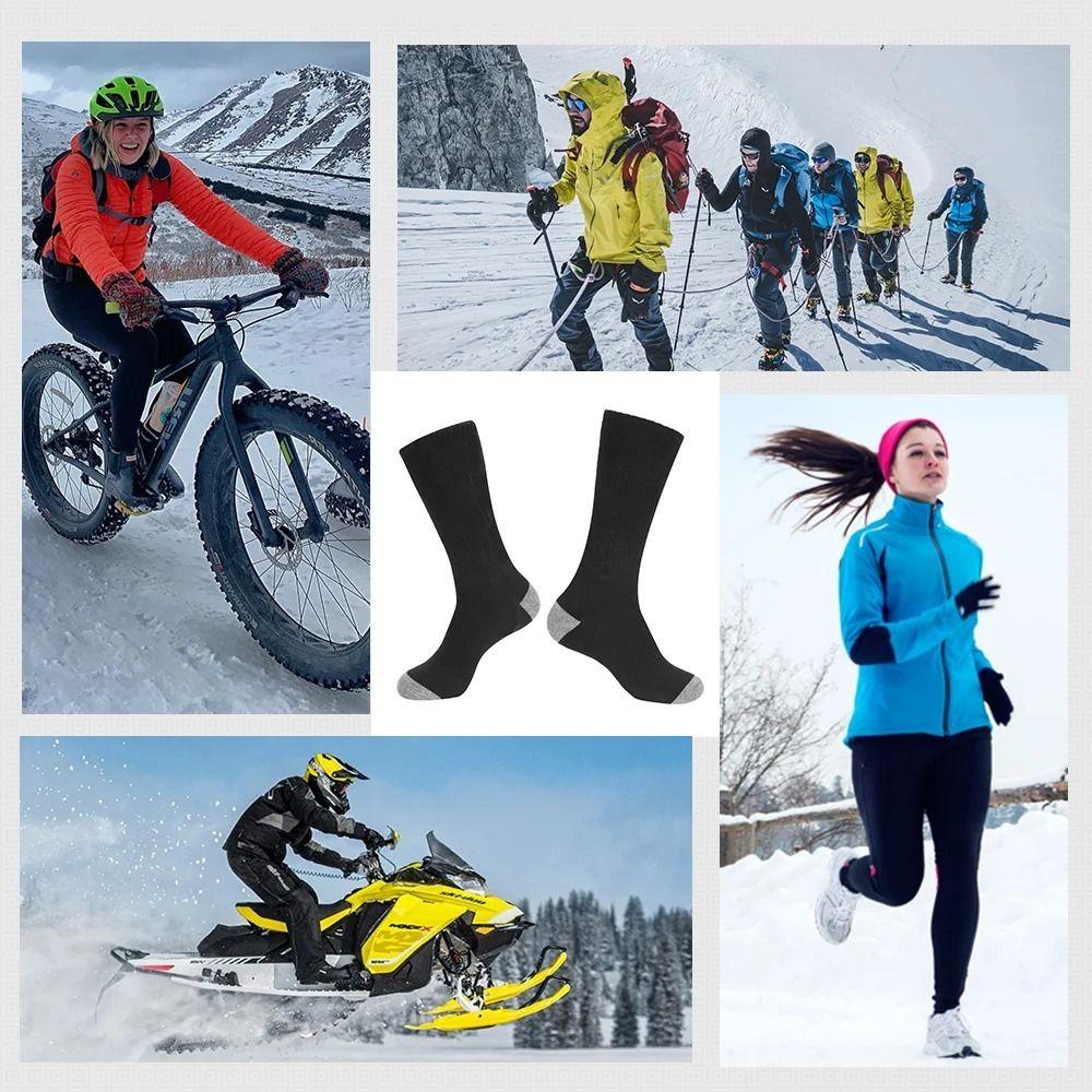 Temperature Control Electric Heated Socks Washable Winter Warm Stockings  Women