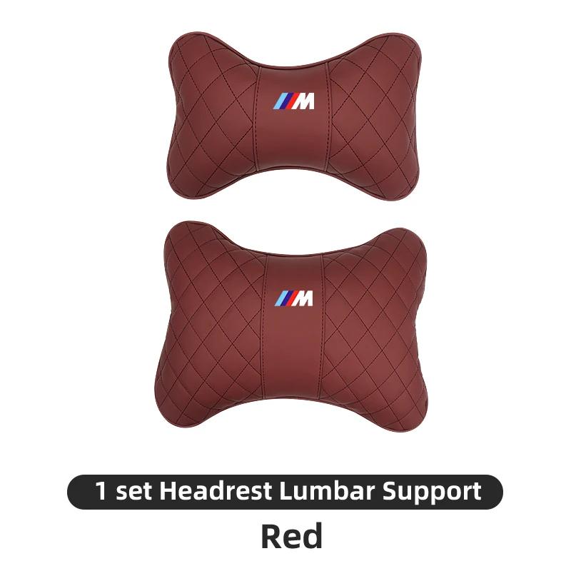 BWQ1 Car Sticker Hot 2026 For BMW Car Logo Headrest Neck Cushion Lumbar Support Memory Foam Pillow For BMW M X1 X3 X5 X6 X7 E30 E90 M