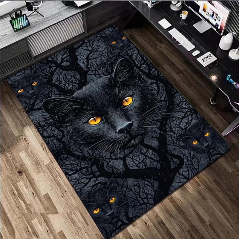 Кошка животное Ковер Домашний ковер Офисный Декоративный ковер Для гостиной спальни Придверный коврик Напольный ковер Зона коврика под компьютерное кресло
