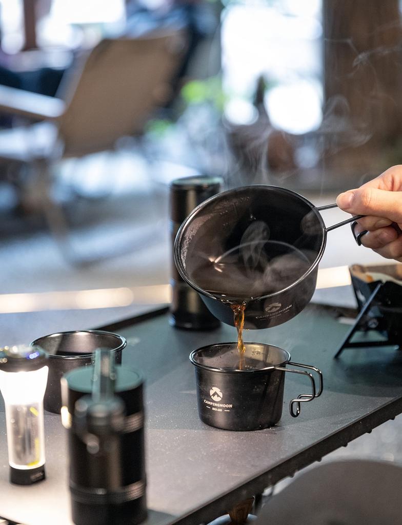 CAMPING MOON Camping Coffee Solo Mug, Small, Black, 4-Piece Set, 160ml SOLO MUG BKS-180-4P