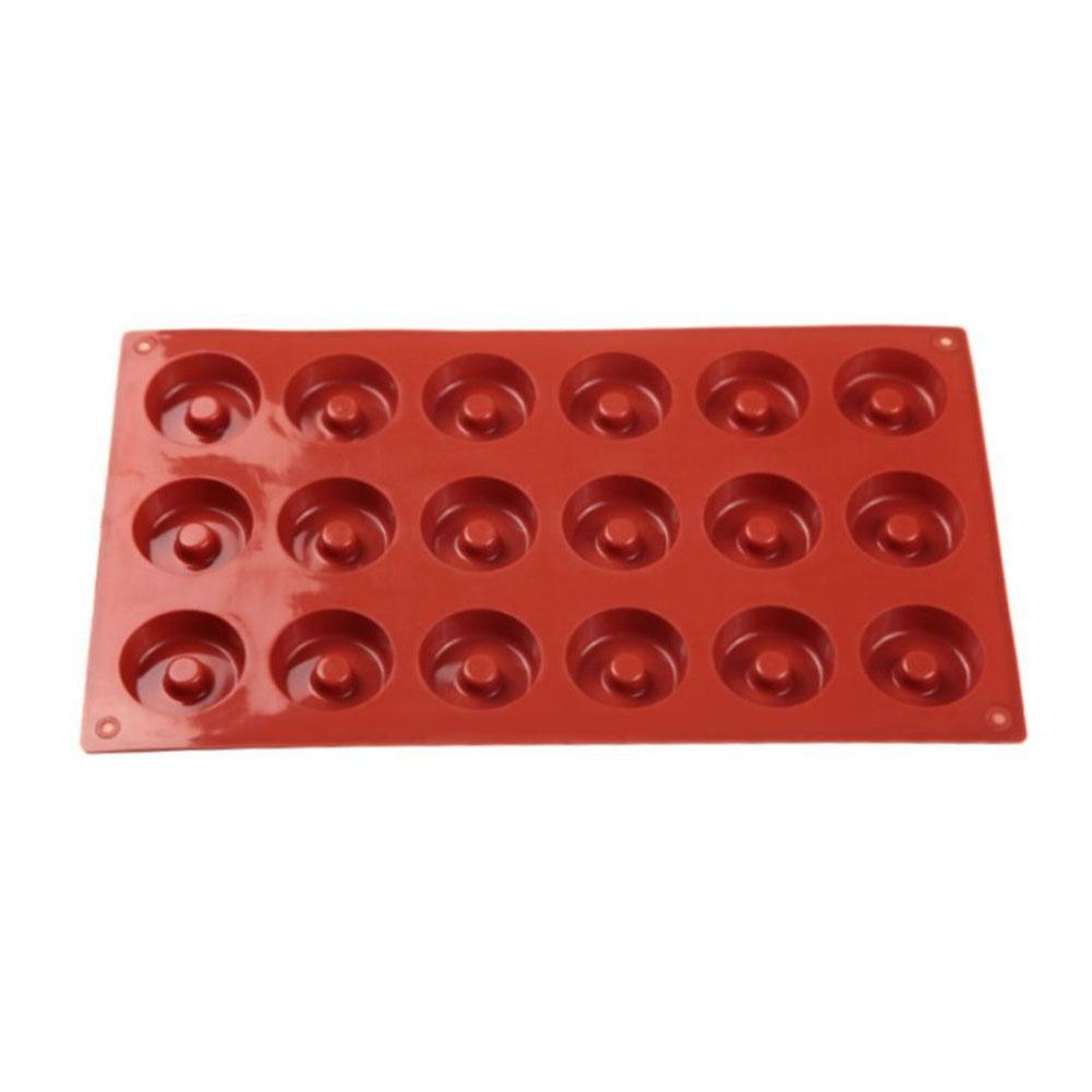 18 Grids 3D Donuts Baking Pan Moulds Silicone DIY Donut Pastry Decorating Mold Kitchen Cake Chocolate for Birthday Party