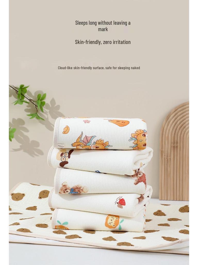 Waterproof & Washable Incontinence Bed Pad: Pure Cotton, Breathable, for Babies, Elderly, and Menstrual Use