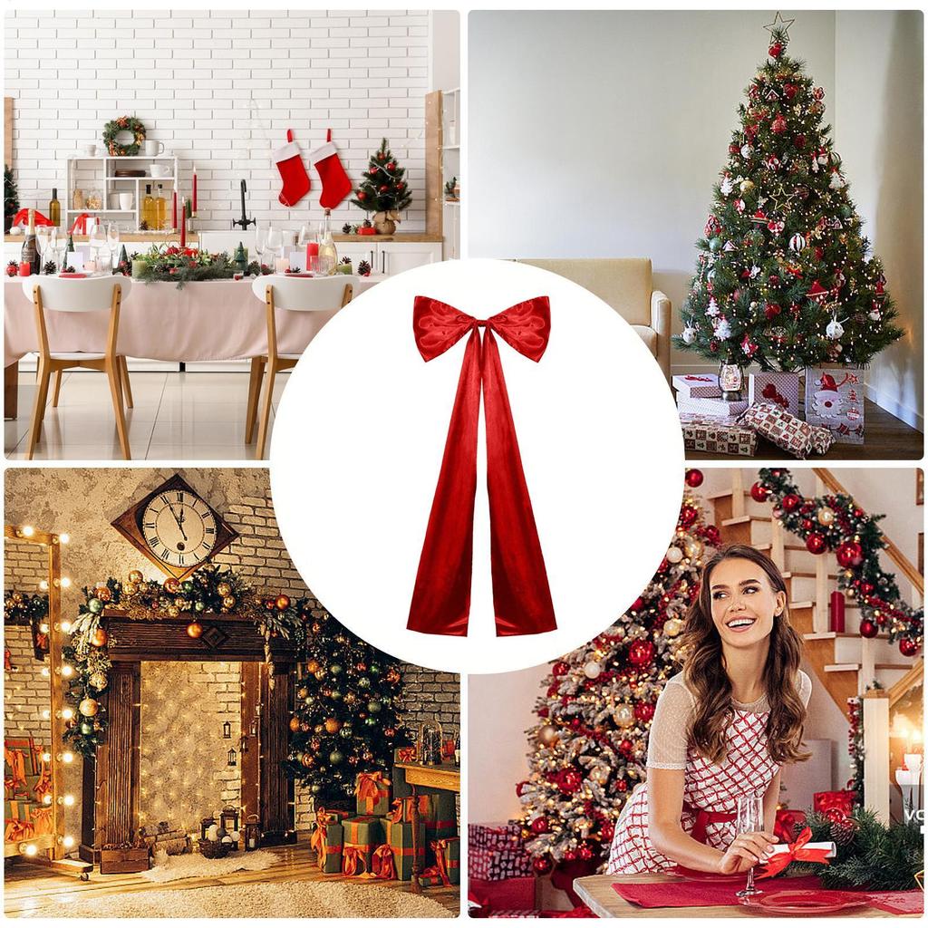 Super Large Christmas Bow Pendant Xmas Tree Bowknot Pendant Ornaments for Home Decor New Year Giant Home Decor