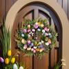 Easter Egg Flower Wreath, Spring Decorations, Artificial Wreaths for