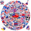 100 Independence Day Stickers Presidential Independence Day Stickers Love Hats Flag Decorative Stickers