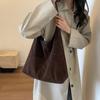 Casual Solid Faux Suede Shoulder Bags for Women High Quality Large Capacity Simple Versatile Classic Tote
