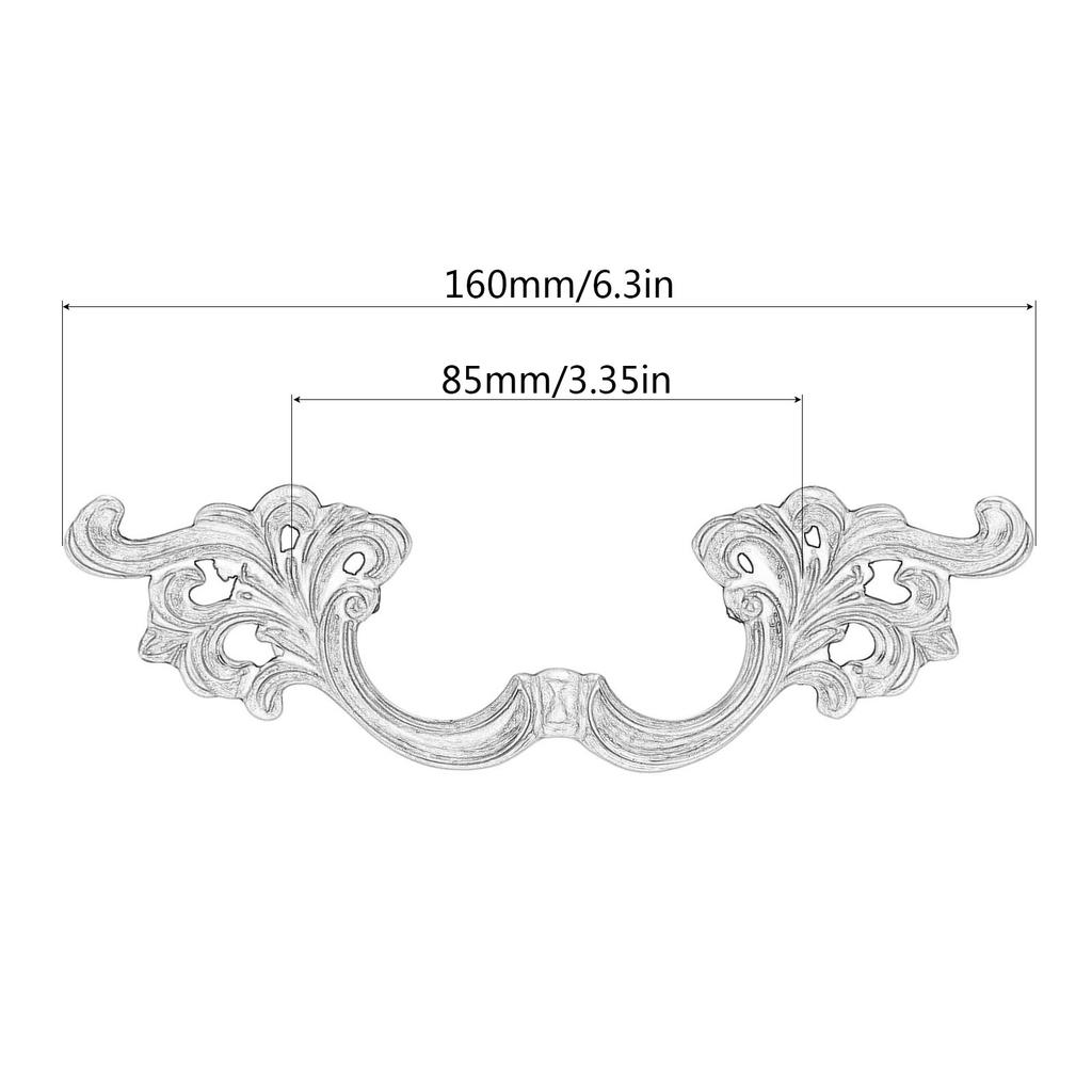 DRELD 85mm Antique Furniture Handle Kitchen Cabinets Door Pull Drawer Wardrobe Cupboard Dresser Handle Pull Knobs Silver/Bronze