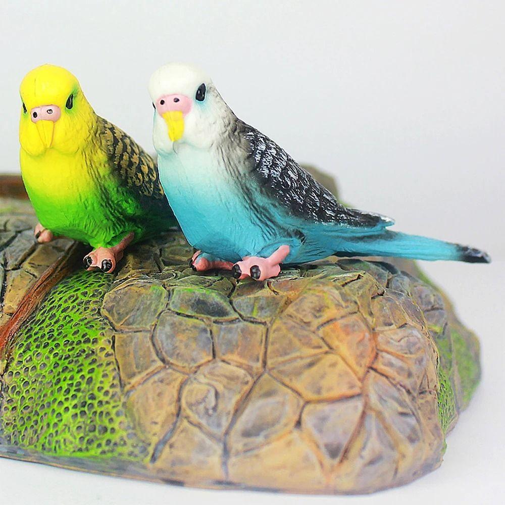 Miniatures Bird Figurines Educational Budgerigar Toy Creative Simulated Budgie Parrot  Kids Room