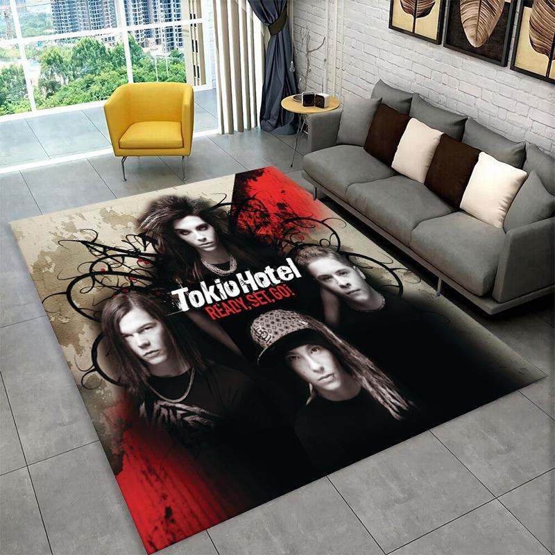 Ковер Rock Band Tokio Hotel Билл Каулитц для Спальни Гостиной Дивана Игровой Комнаты Прихожей Декор Дома, Детский Коврик Нескользящий