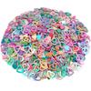 Stereo Jewelry Accessories PVC Patch 6.5*7mm 1000Pcs Magic Color Hollow Love Heart Beaded Sequins Fashion