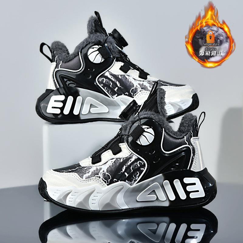 Зимние баскетбольные кроссовки Chitu 2025 для мальчиков - Модные, с хлопковой флисовой подкладкой для бега