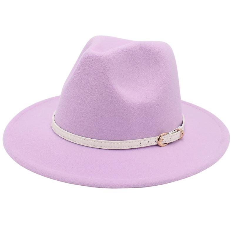 Женское пальто с цилиндром с широкими полями и шляпой, фетровая шляпа, однотонная кашемировая джазовая шляпа