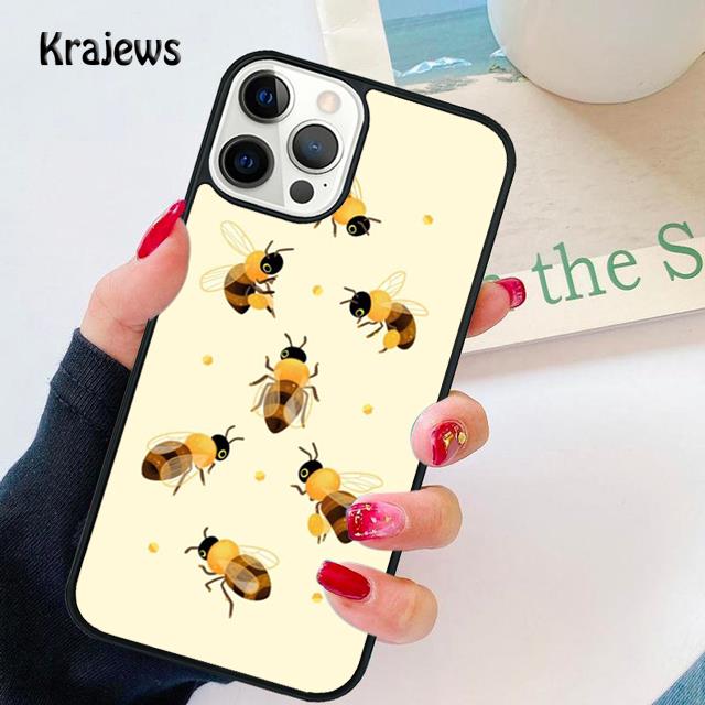 Мягкий чехол для телефона с изображением пчел для iPhone 14 XR X XS Max 5S 6S 7 8 Plus SE 2020 11 12 13 Pro Max, мини-чехол для телефона