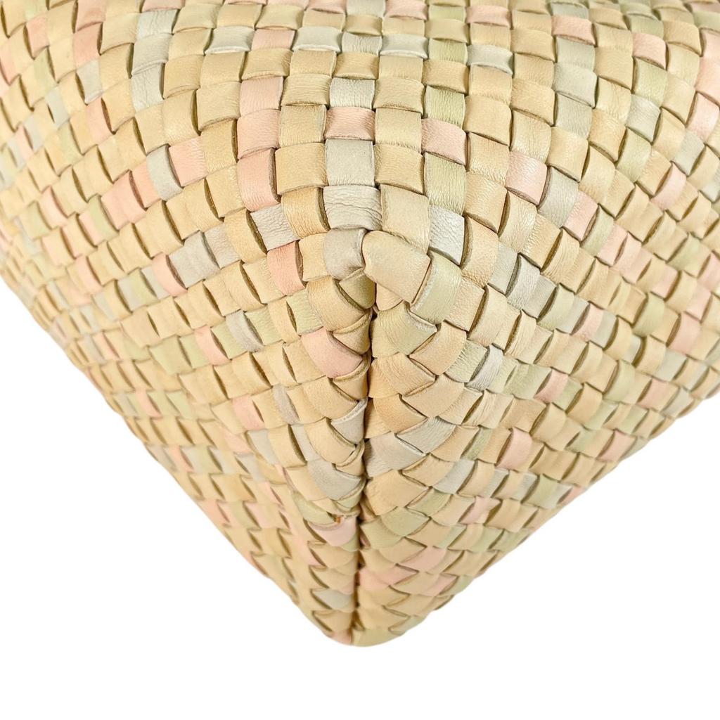 BOTTEGAVENETA INTRECCIATO Hippo MM 115664 Tote Bag multicolor Women Limited to 500 pieces: Pink, Blue, Green used