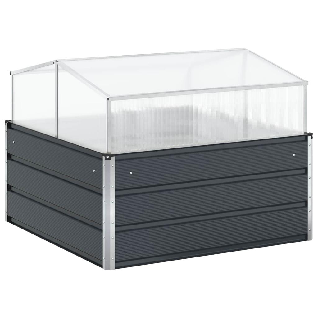 Plant Pot Anthracite 100 x 100 x 77 cm Galvanized Steel