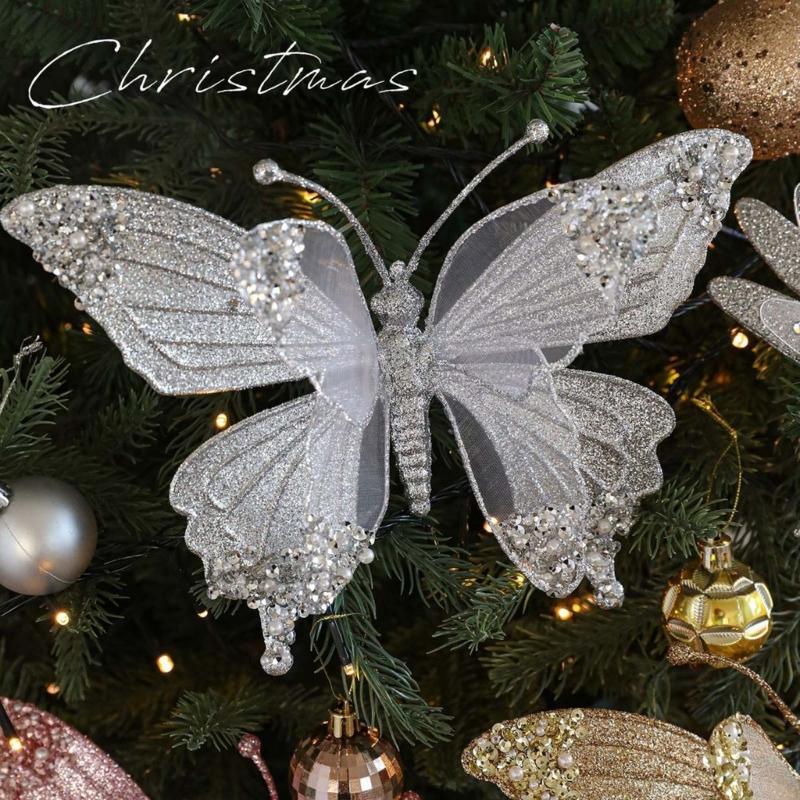 Lightweight Plastic Butterfly And Dragonflies Christmas Decorations For Indoor Outdoor Holiday Homes Party Accessories
