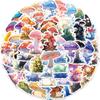 50 Cartoon Mushroom Graffiti Stickers Personalized Decorative Guitar Notebook Suitcase DIY Waterproof Stickers