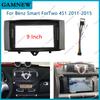 9 Inch Car Frame Fascia Adapter Android Radio Dash Fitting Panel Kit For Benz Smart Fortwo 451 2011-2015