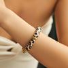 Acrylic Leopard Bracelets Beaded Curved Tube Bangle Fashion Bohemia Style Bracelets  Women