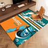 1pc Miami Dolphins logo Print Area Rug - Soft, Washable Non-Slip Indoor Mat, Living Room, Home Office Decorative Rug,Office Decorative