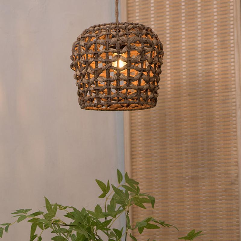 1 шт. Американский деревенский абажур ручной работы креативные подвесные светильники плетеный из травы абажур для фонаря сельский