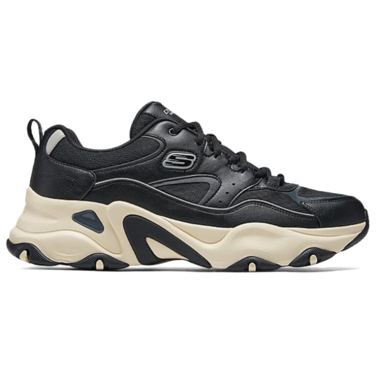 Skechers DLites 5.0 Panda Обувь Удобная Универсальная Прочная Амортизация Поддержка Увеличение Роста Легкая Низкая Папины Туфли 232491-BKNT