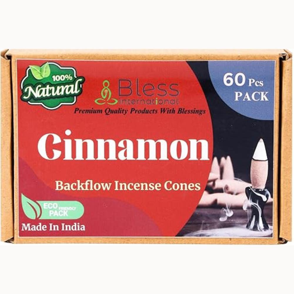 Bless-International Cinnamon-100%-Natural-Inceance-Backflow-Cones-for-Waterfall-Handmade-Organic-Chemicals-Free-для-Очищения-Расслабления-Позитива