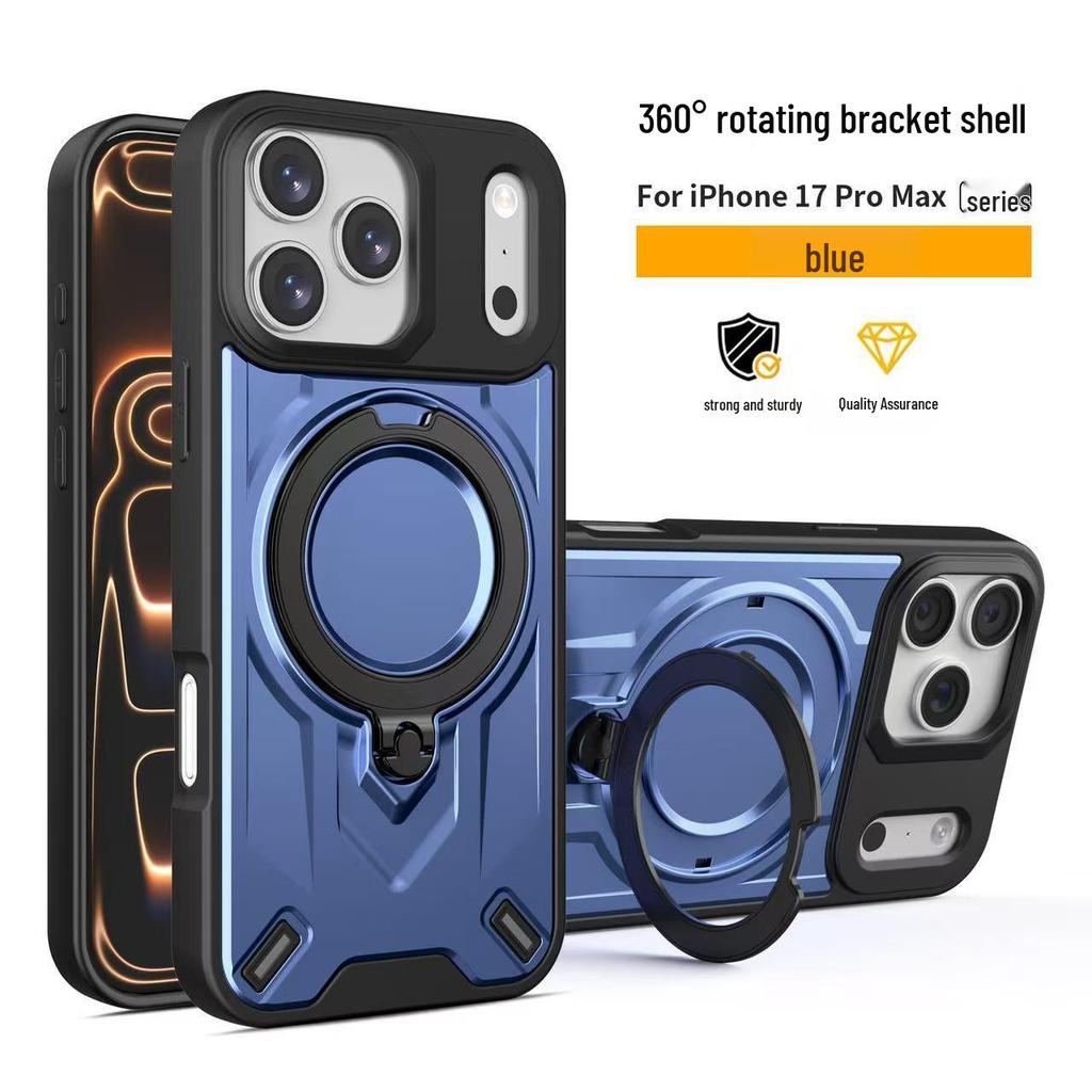 Чехол для iPhone 17 Pro Max с вращающейся подставкой, Магнитный, Защита от падения для Apple 17/16/14/13