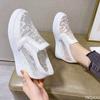 Fashion 2025 Summer Mesh Shoes Women's Casual Thick Soled Lazy Shoe Breathable White Sneakers Lightweight Ladies Vulcanized Shoes Mujer