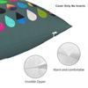 Colorful Rain Drops Square Pillowcase Polyester Linen Velvet Printed Zip Decor Pillow Case Home Cushion Case