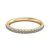 London Blue Topaz Round Eternity Ring - 925 Sterling Silver Gold Vermeil