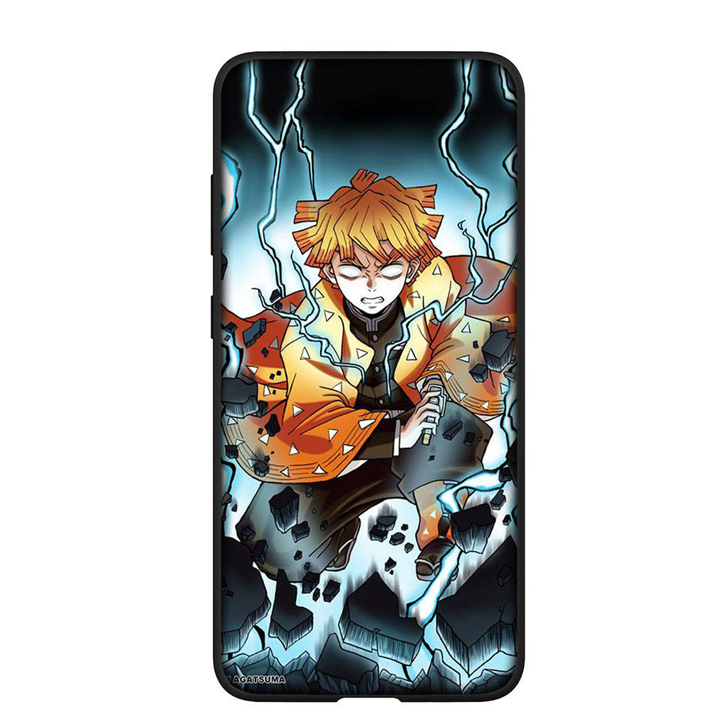 Чехол для Samsung Galaxy S25 S24 S23 iPhone 16 15 Xiaomi Redmi Note 14 13 12 16E 11 Pro Max OPPO Moto Huawei Agatsuma Zenitsu Demon Slayer аниме-чехол