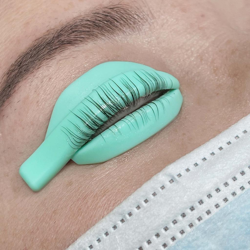 BLACKWINGS 7 Pairs Eyelash Perm Silicone Pads Blue, Curling Pads for Lash Lift,   with Size Guide Chart, Hypoallergenic Reusable Accessories