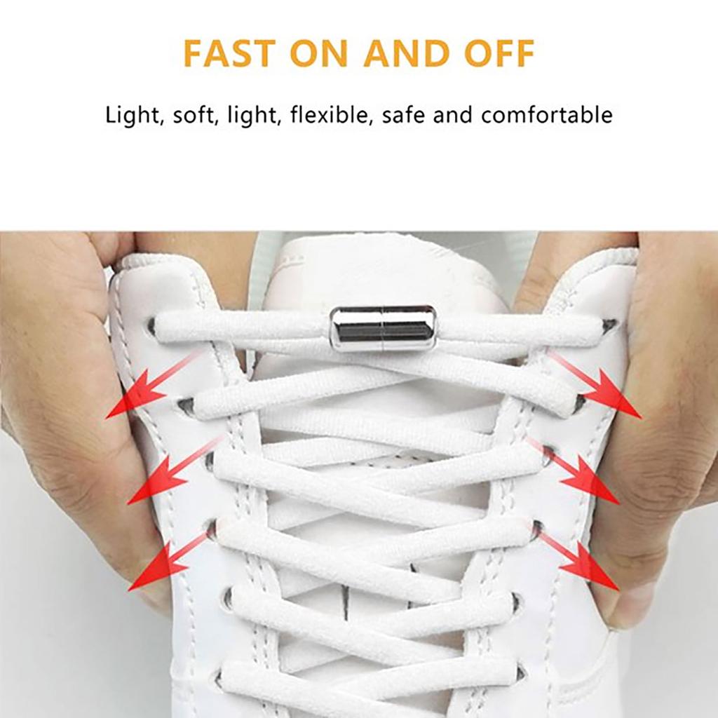 New Elastic Elastic Slacker Shoelaces For Adults And Children Free- Lace Alloy Metal Capsule Free- Buckle