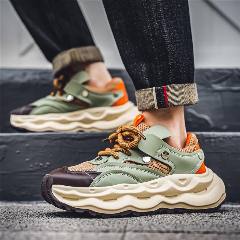 Оригинальные мужские модные кроссовки с дышащей сеткой на платформе мужские кроссовки на шнуровке в стиле хип-хоп повседневные мужские кроссовки Zapatillas De Hombre
