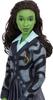 Модная кукла Mattel Universal Wicked Elphaba и аксессуары, Зеленая кожа, Черные заплетенные волосы, Подвижная, Съемная школьная форма