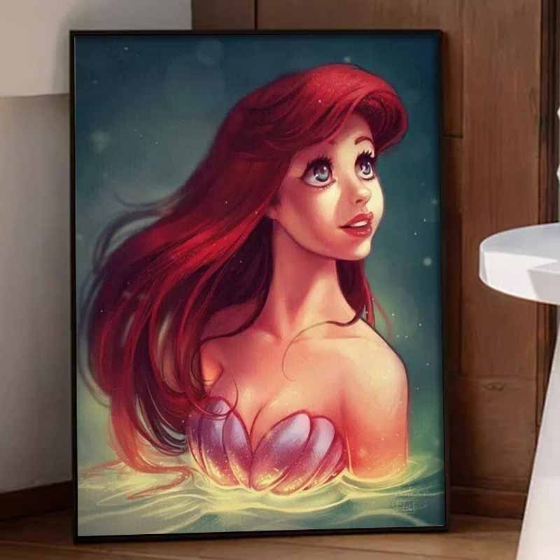 Disney Набор для алмазной мозаики без рамки, Ариэль Русалочка, Классический стиль, Поделка для декора дома, Идеальная идея для подарка