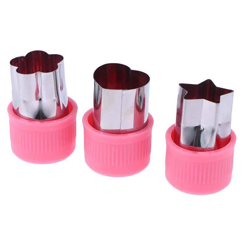 3 шт./компл. Звезда Сердце Цветок Форма Овощерезка Пластиковая Ручка Портативная Нержавеющая Сталь Нарезка Фруктов Кухонные Гаджеты