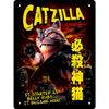 Horror Cats Catzilla Tin Plaque