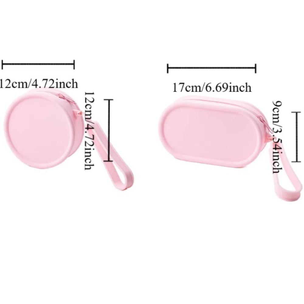 Korean Style Silicone Cosmetic Bag Zipper Make Up Pouch Bag Small Pouches Bag Organizer  Outdoor
