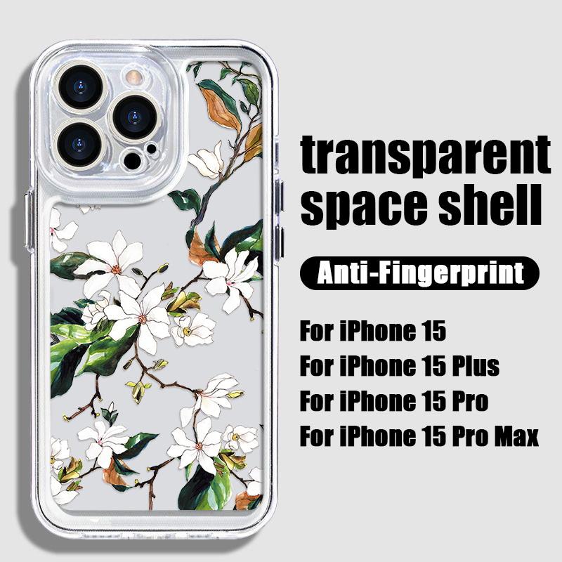 Прозрачный чехол с цветочным принтом для iPhone 16 15 14 11 Pro Max 13 12 Mini 15 14 Plus XR Xs Max 7 8, защита объектива, ударопрочный цветной силиконовый чехол