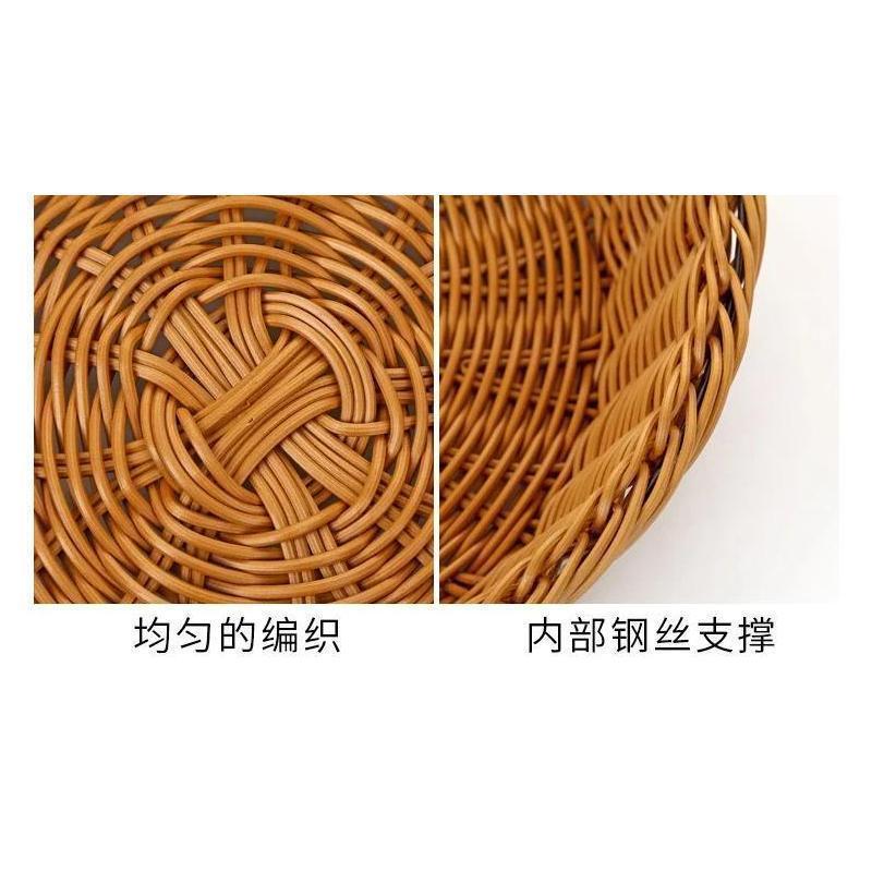 Rattan Fruit Basket Supermarket Display Basket Rattan Supermarket Fruit And Vegetable Basket Round Fruit Basket
