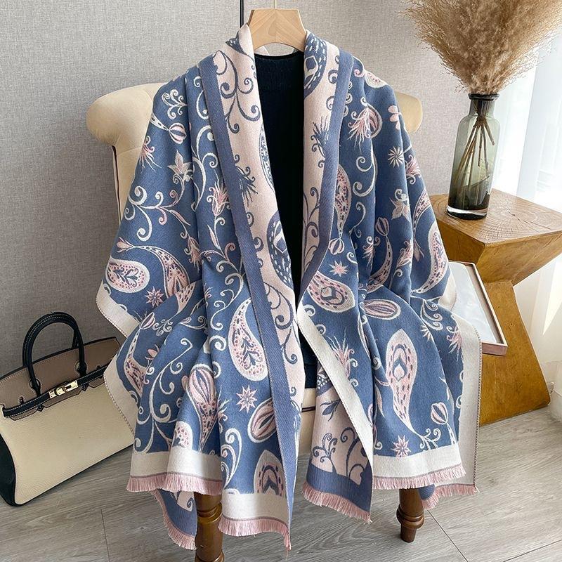 Women S Faux Cashmere Scarf Cashew Pattern Fashion Shawl For Autumn Winter