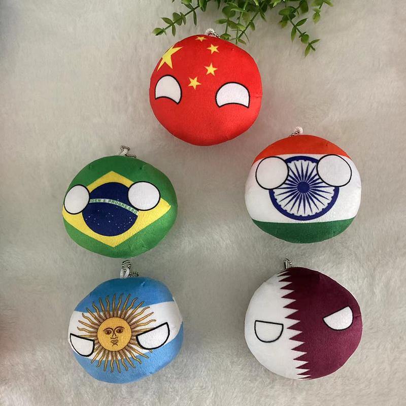 Christmas Gifts Country Ball Plushies 10Cm Polandball Pendant Country Flag Balls Countryball Stuffed Doll