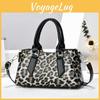 Capacity Large Trendy Shoulder Bag In Leopard Print For Daily Urban Use By Women