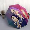 1 шт. K-POP hunter X - Автоматический складной зонт с удобной трехскладной конструкцией, 8 металлических спиц - для уличного использования, ежедневного использования, путешествий A40