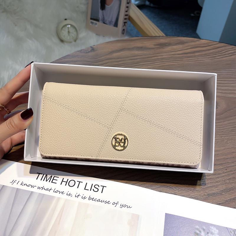 Женский кошелек из мягкой коровьей кожи большой емкости, держатель для нескольких карт, подходит для мобильного телефона, универсальный дизайн 2024 г.