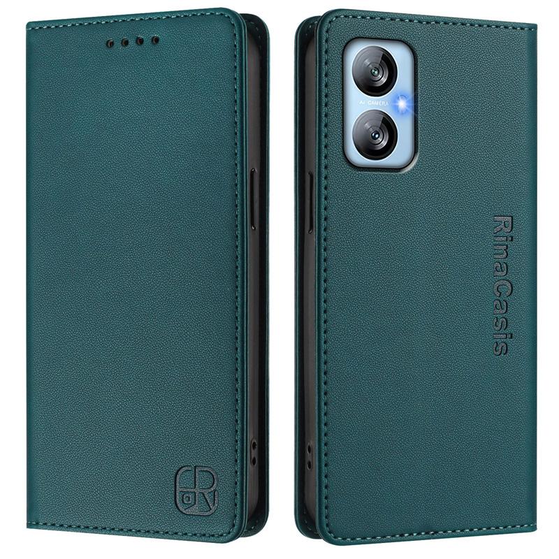 Роскошный кожаный чехол для ITEL A50C/A80/P38/A50/A48/RS4/S24/P55 Plus/A70/A05S RFID-блокировка слотов для карт Магнитная подставка для притяжения Ударопрочный откидной чехол