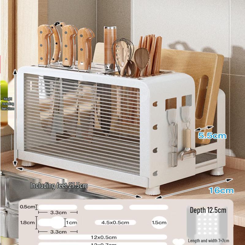 YouShu Kitchen Multi-functional Storage Rack with Chopping Board & Chopstick Holder