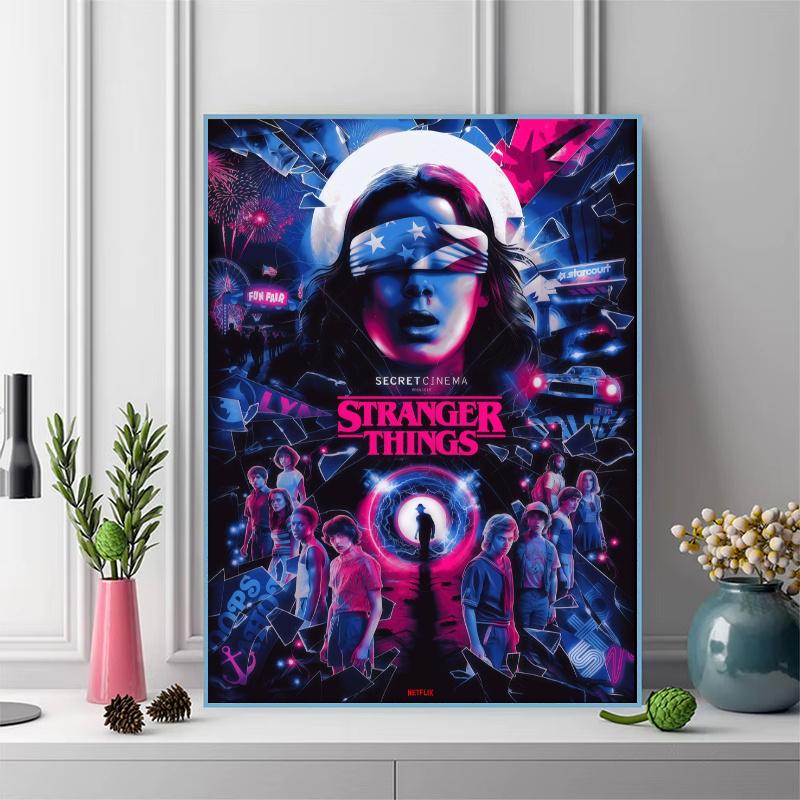 Stranger Things K 100% Round Full Drill 5D DIY Diamond Painting Embroidery Cross Stitch Rhinestone Décor